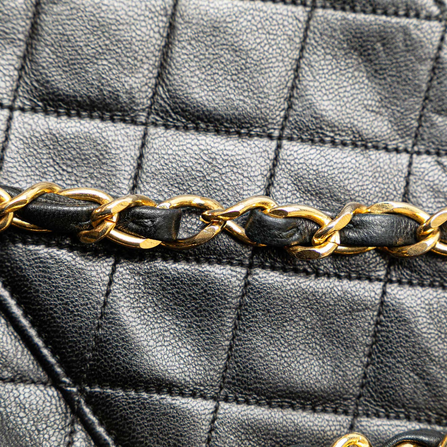 Black Chanel CC Quilted Lambskin Single Flap Shoulder Bag