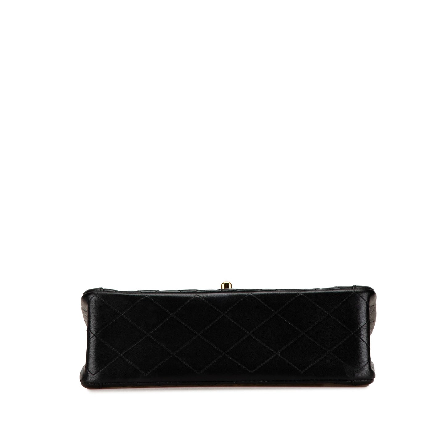 Black Chanel CC Quilted Lambskin Single Flap Shoulder Bag