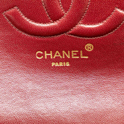 Black Chanel CC Quilted Lambskin Single Flap Shoulder Bag