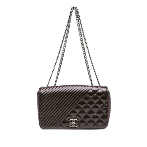Chanel Sac Medium Patent Coco Boy Flap