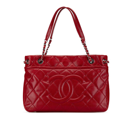 Chanel Sac Quilted Caviar Soft Shopper Tote