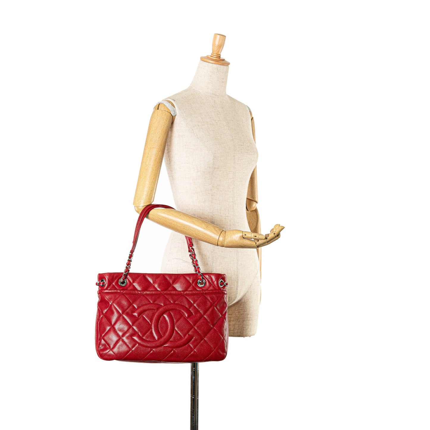 Chanel Sac Quilted Caviar Soft Shopper Tote