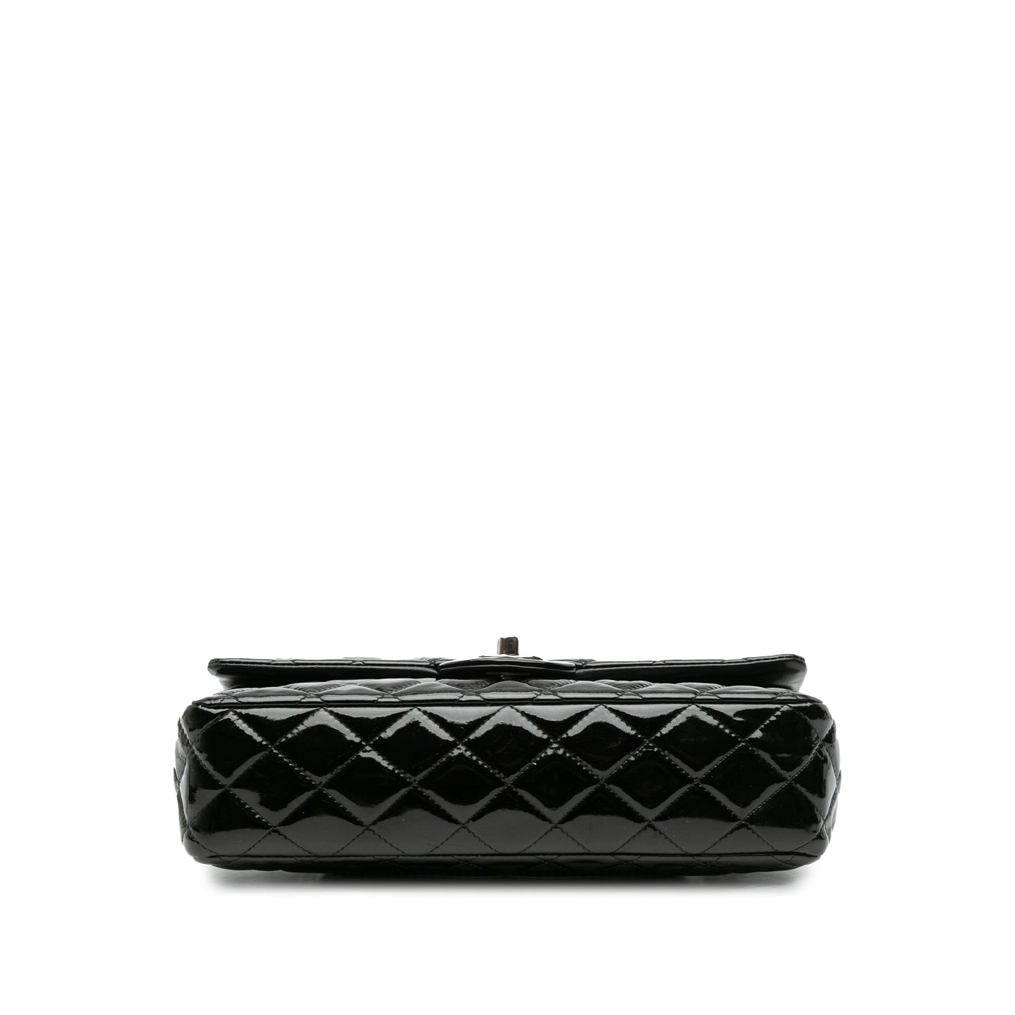 Black Chanel Medium Classic Patent Double Flap Shoulder Bag