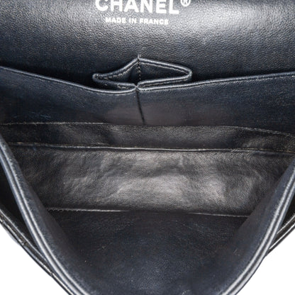 Black Chanel Medium Classic Patent Double Flap Shoulder Bag
