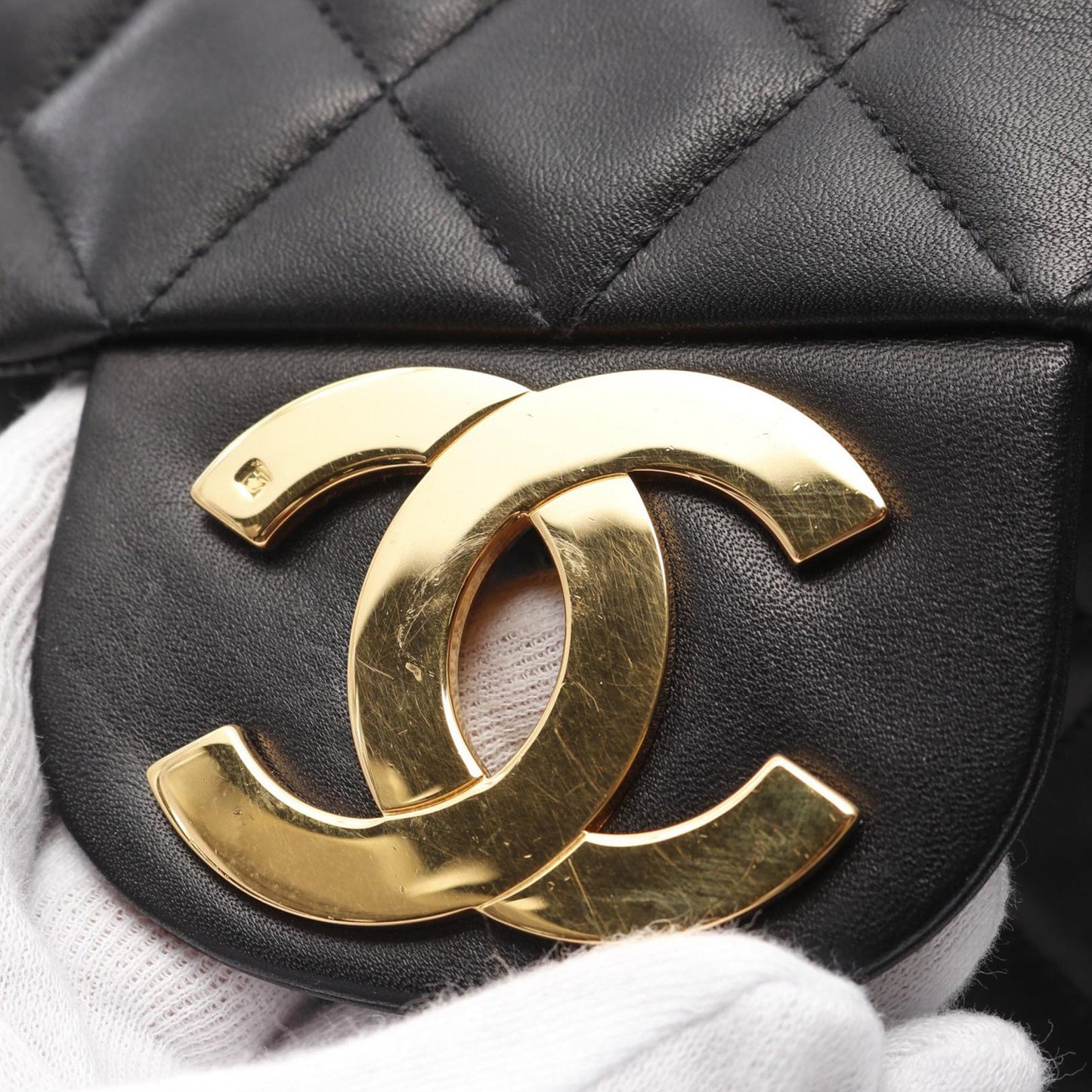 Black Chanel Maxi XL Classic Lambskin Single Flap Shoulder Bag