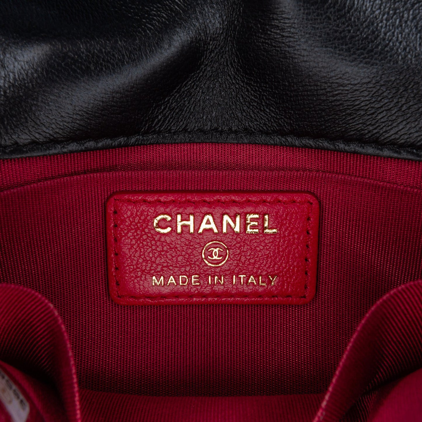 Black Chanel Mini Lambskin Button On Top Flap Satchel