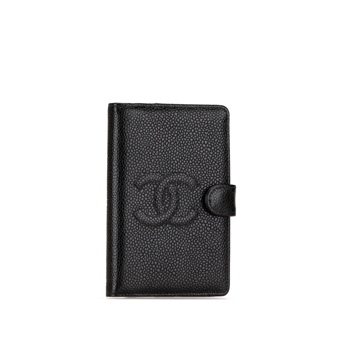 Black Chanel Mini Caviar CC Notebook Cover