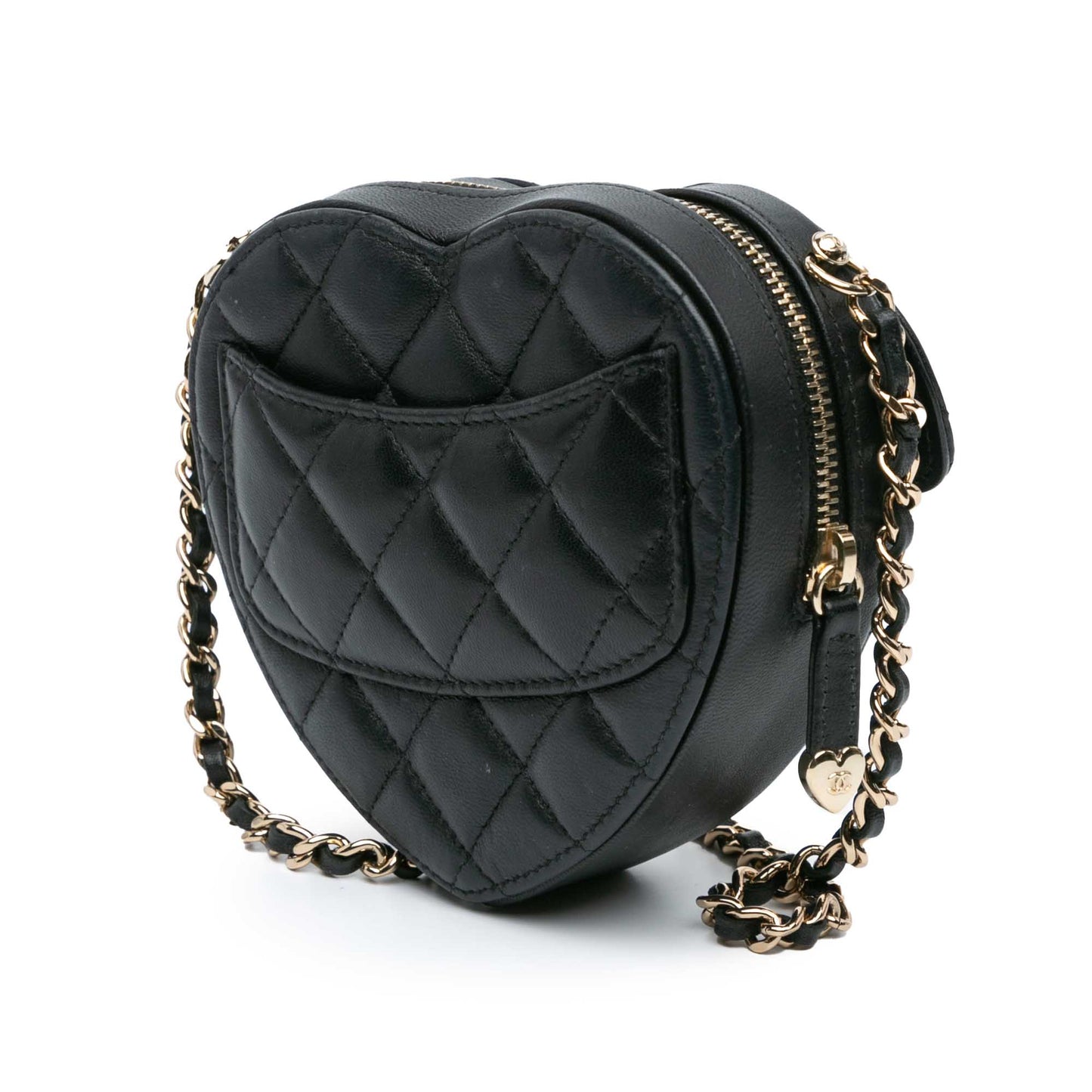 Black Chanel Mini Lambskin CC in Love Heart Crossbody