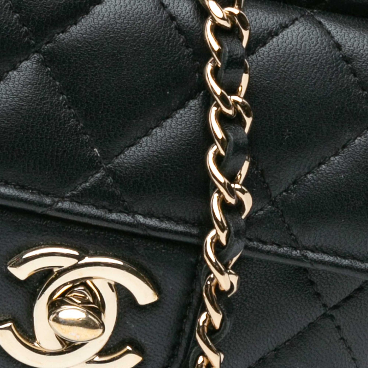 Black Chanel Mini Lambskin CC in Love Heart Crossbody