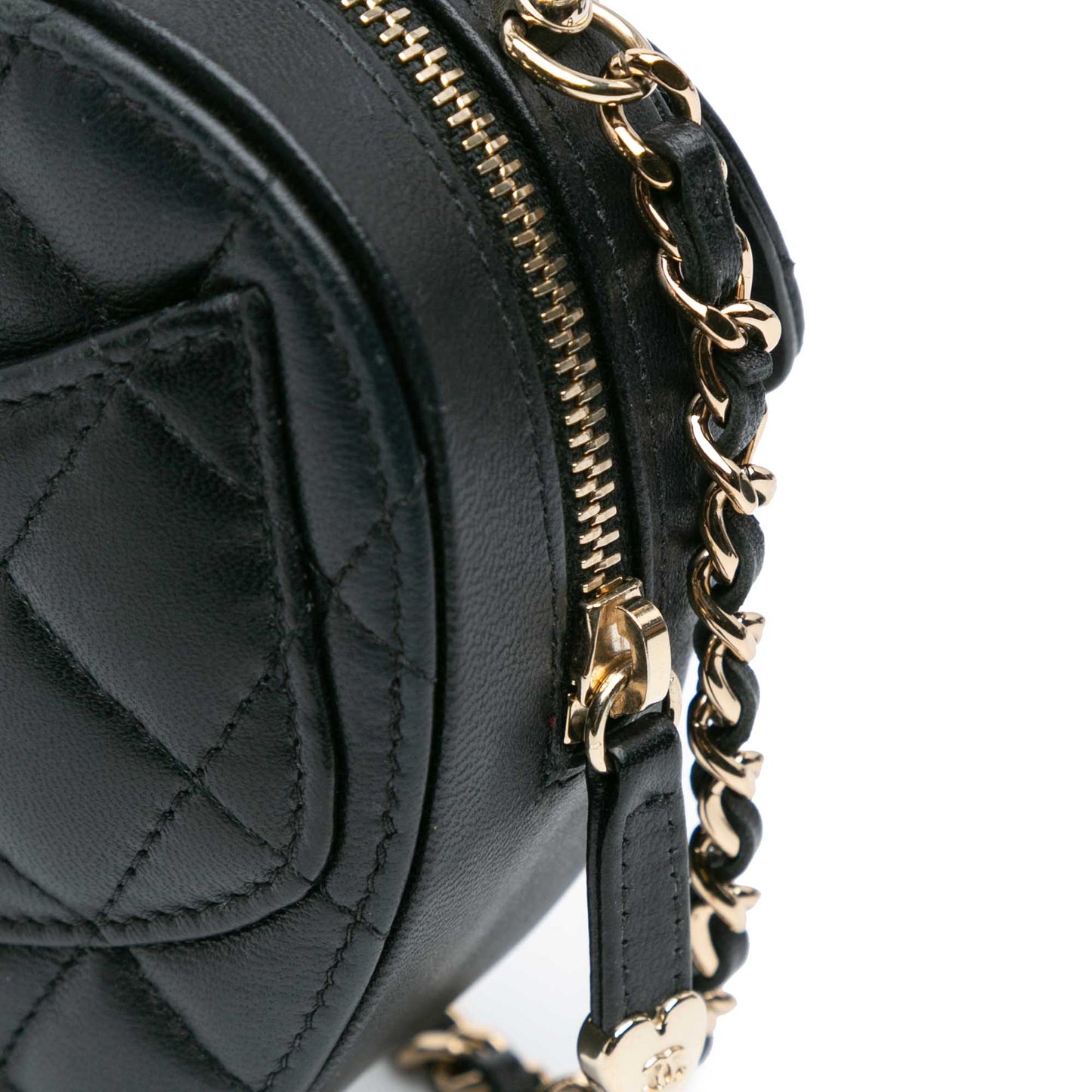 Black Chanel Mini Lambskin CC in Love Heart Crossbody