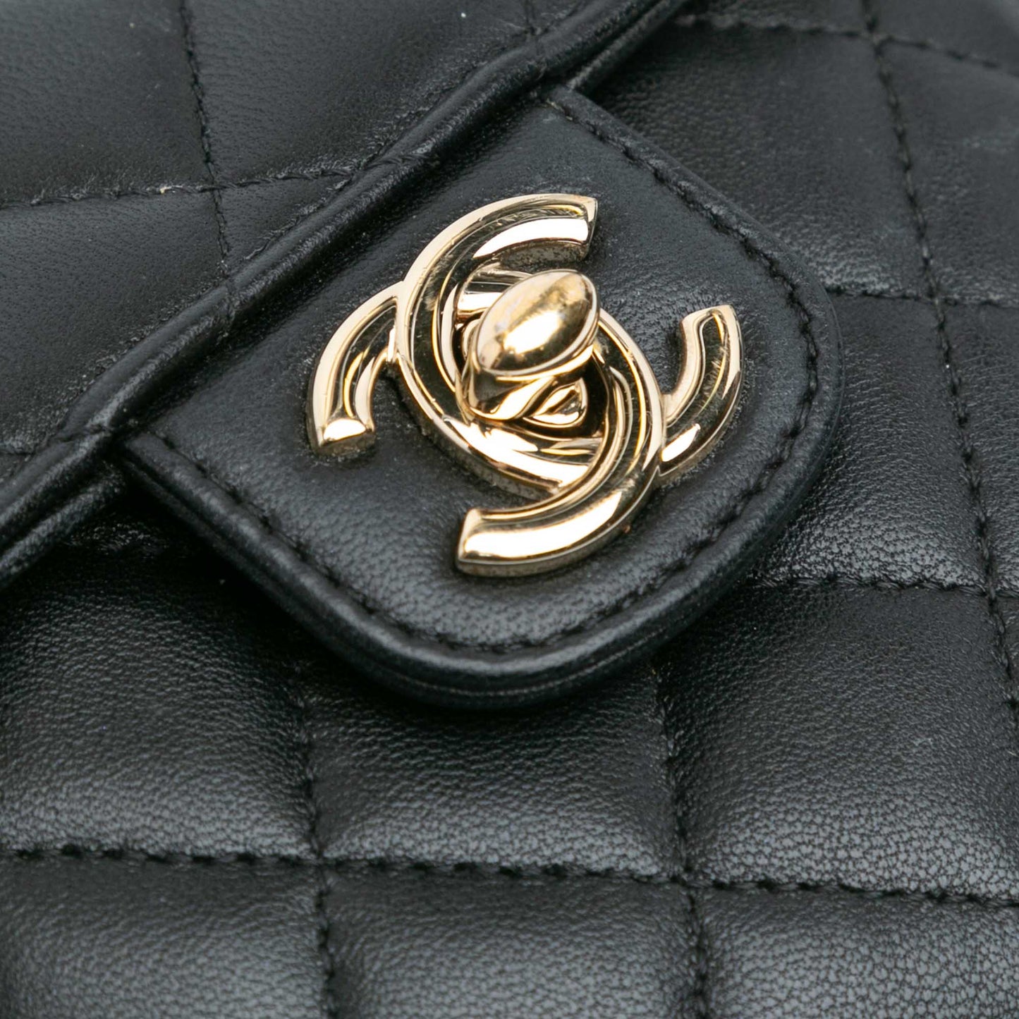 Black Chanel Mini Lambskin CC in Love Heart Crossbody