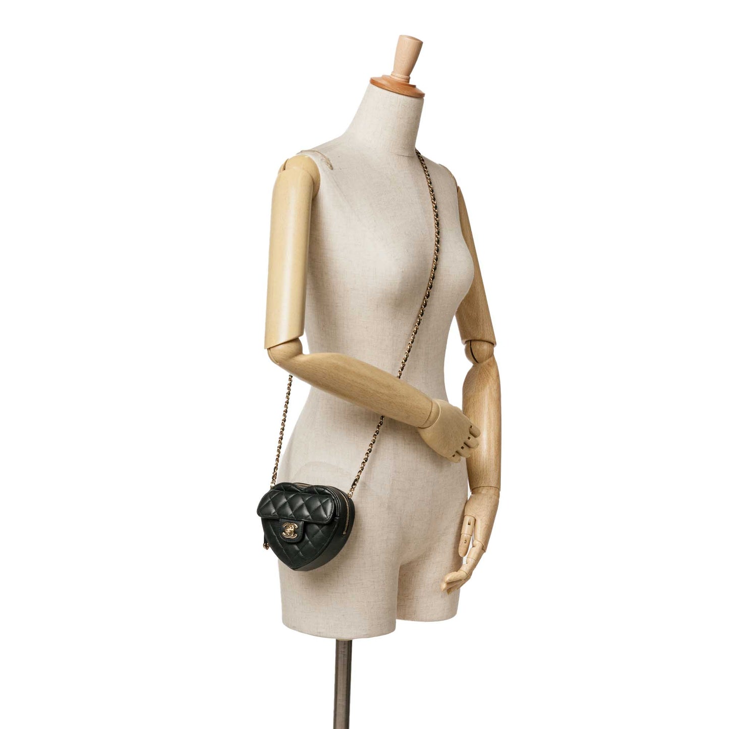 Black Chanel Mini Lambskin CC in Love Heart Crossbody