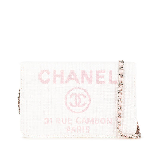 Chanel Sac Canvas Deauville Wallet On Chain