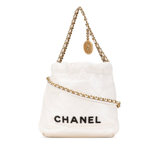 Chanel Sac Mini Shiny Calfskin 22 Hobo