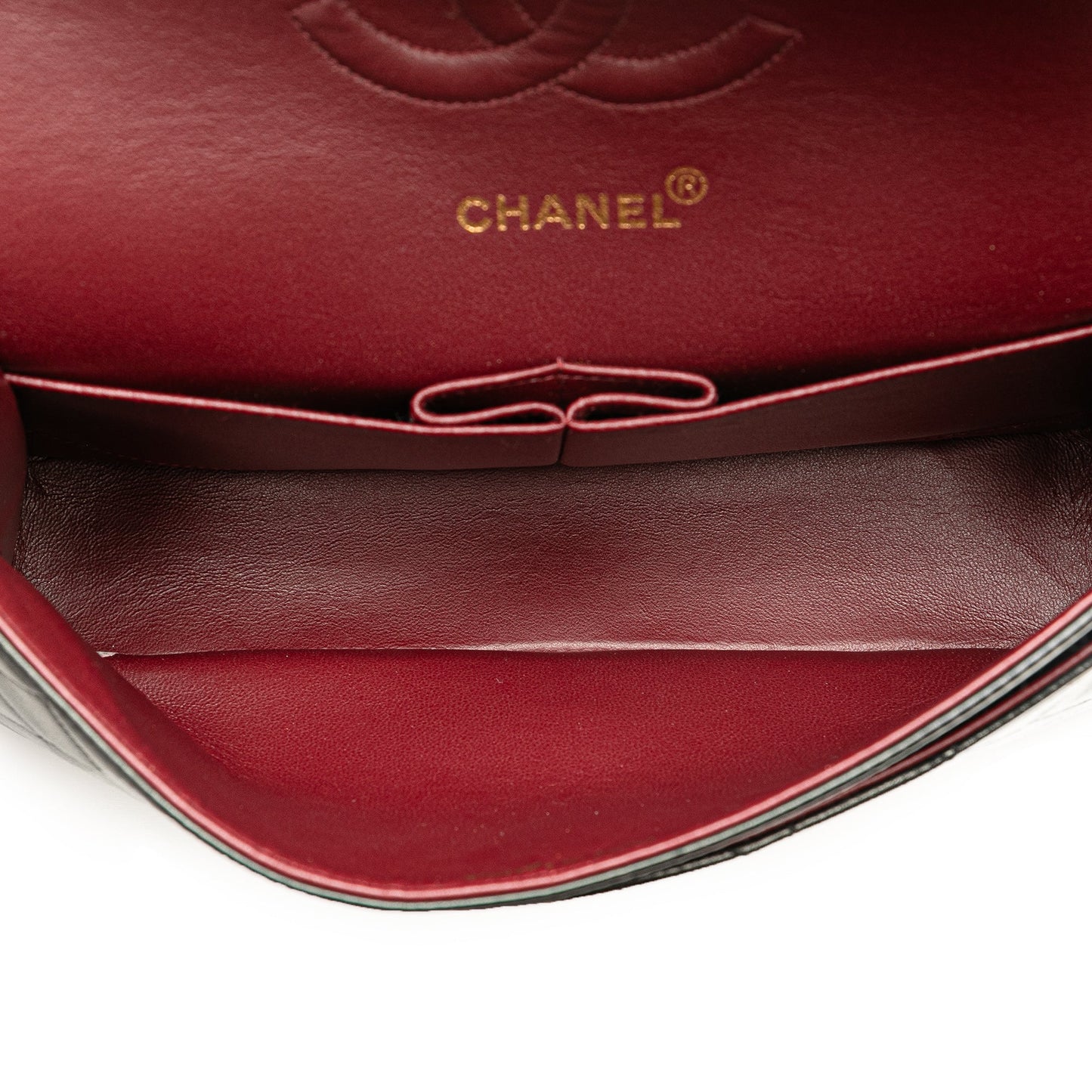 Black Chanel Medium Classic Lambskin Double Flap Shoulder Bag