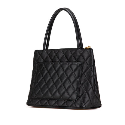 Black Chanel Caviar Medallion Tote