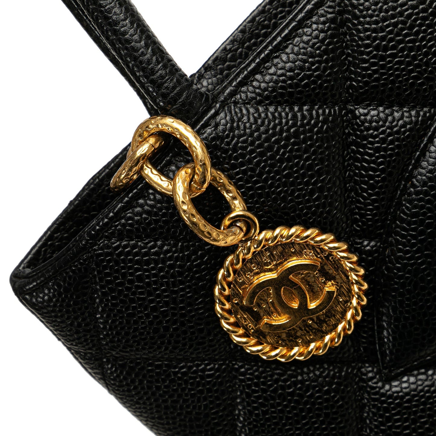 Black Chanel Caviar Medallion Tote