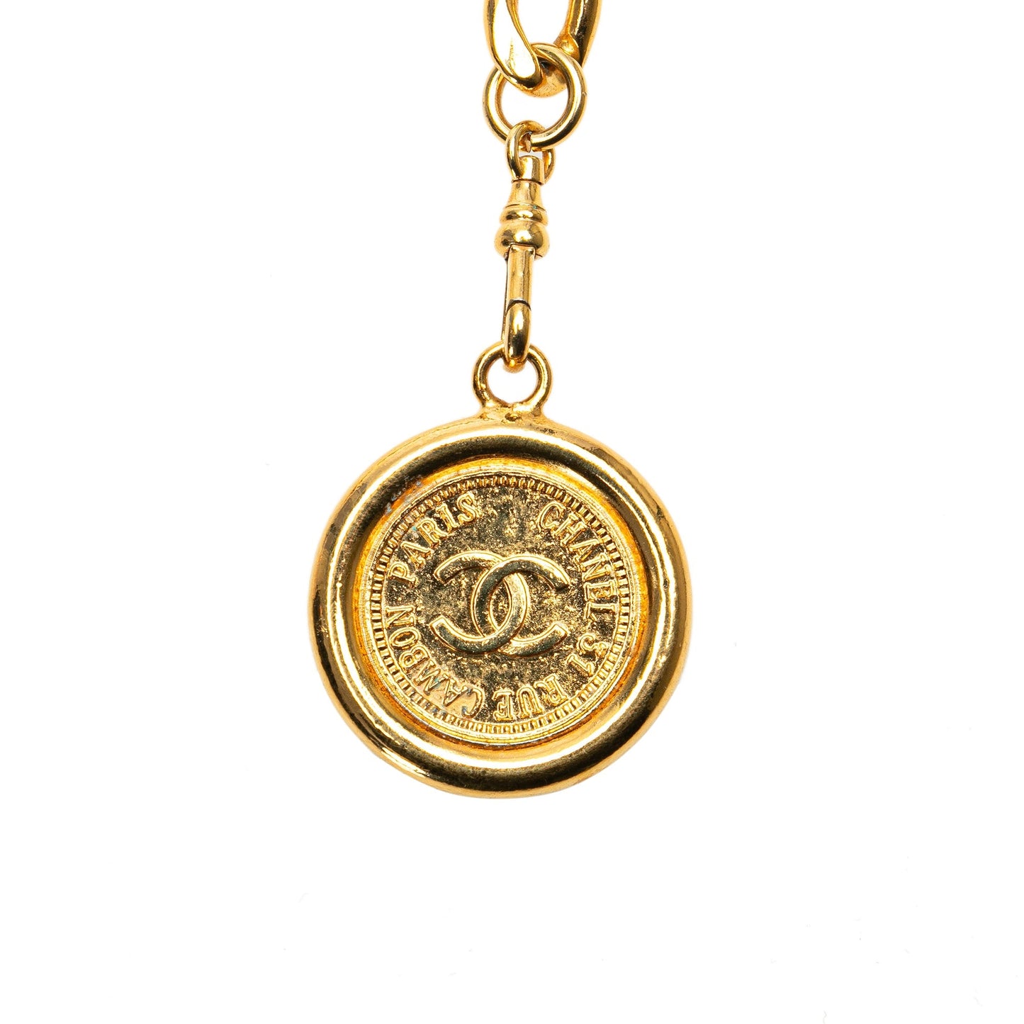 Gold Chanel Gold Plated Medallion Chain Belt