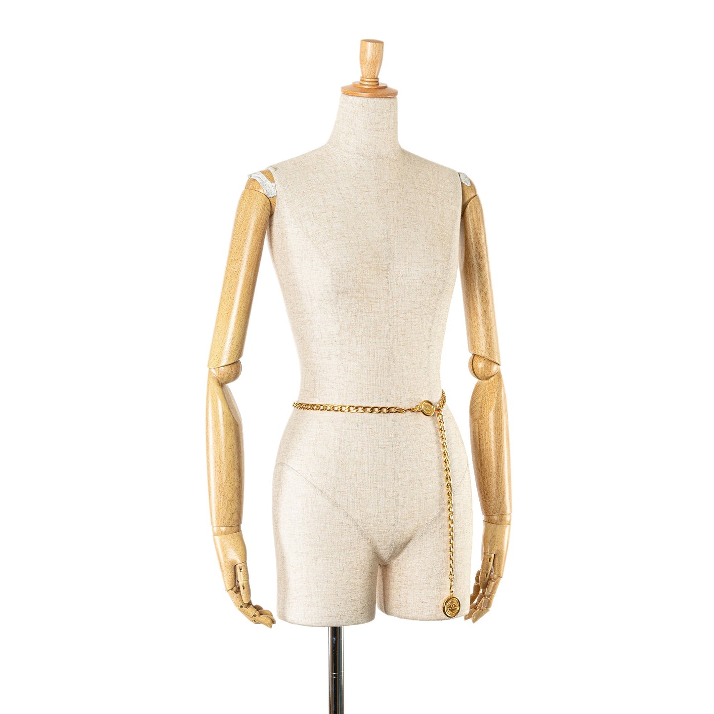 Gold Chanel Gold Plated Medallion Chain Belt