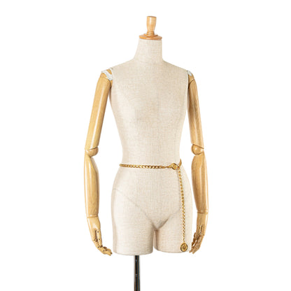 Gold Chanel Gold Plated Medallion Chain Belt