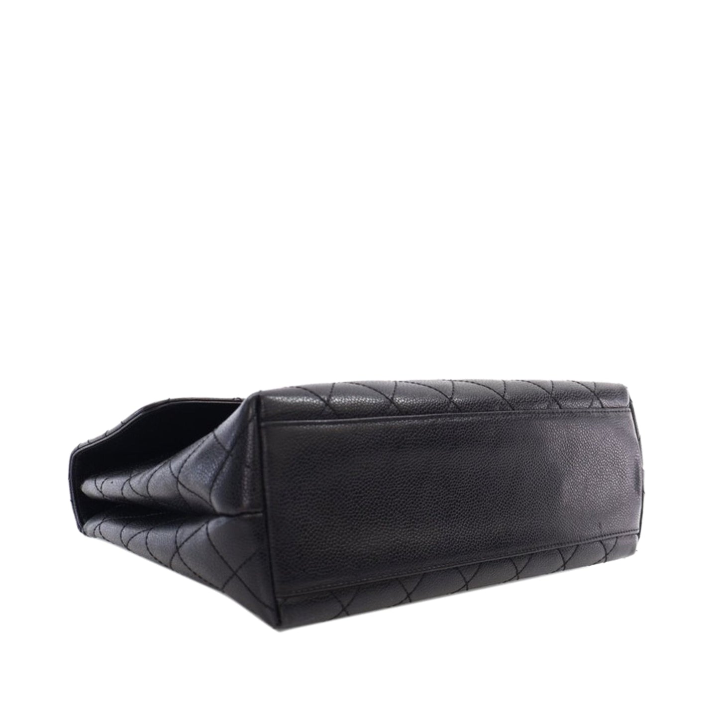 Black Chanel Caviar Kelly Top Handle Bag