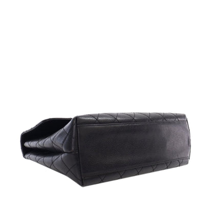 Black Chanel Caviar Kelly Top Handle Bag