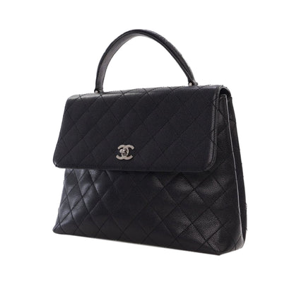 Black Chanel Caviar Kelly Top Handle Bag