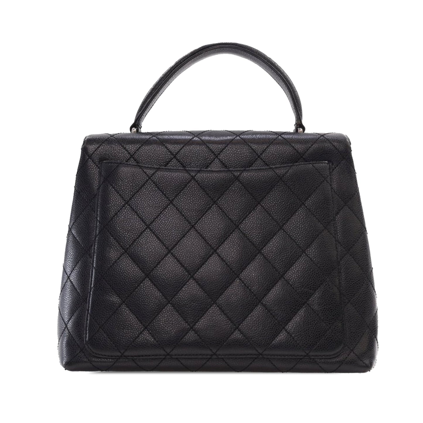 Black Chanel Caviar Kelly Top Handle Bag