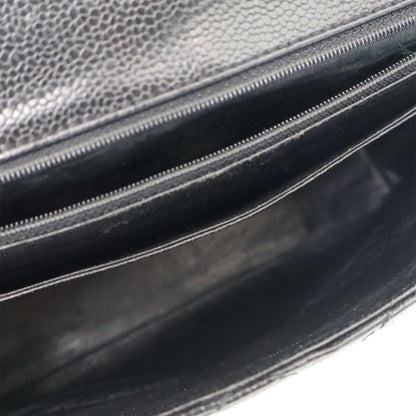 Black Chanel Caviar Kelly Top Handle Bag