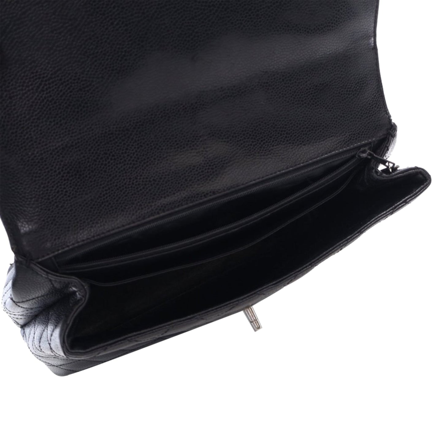 Black Chanel Caviar Kelly Top Handle Bag