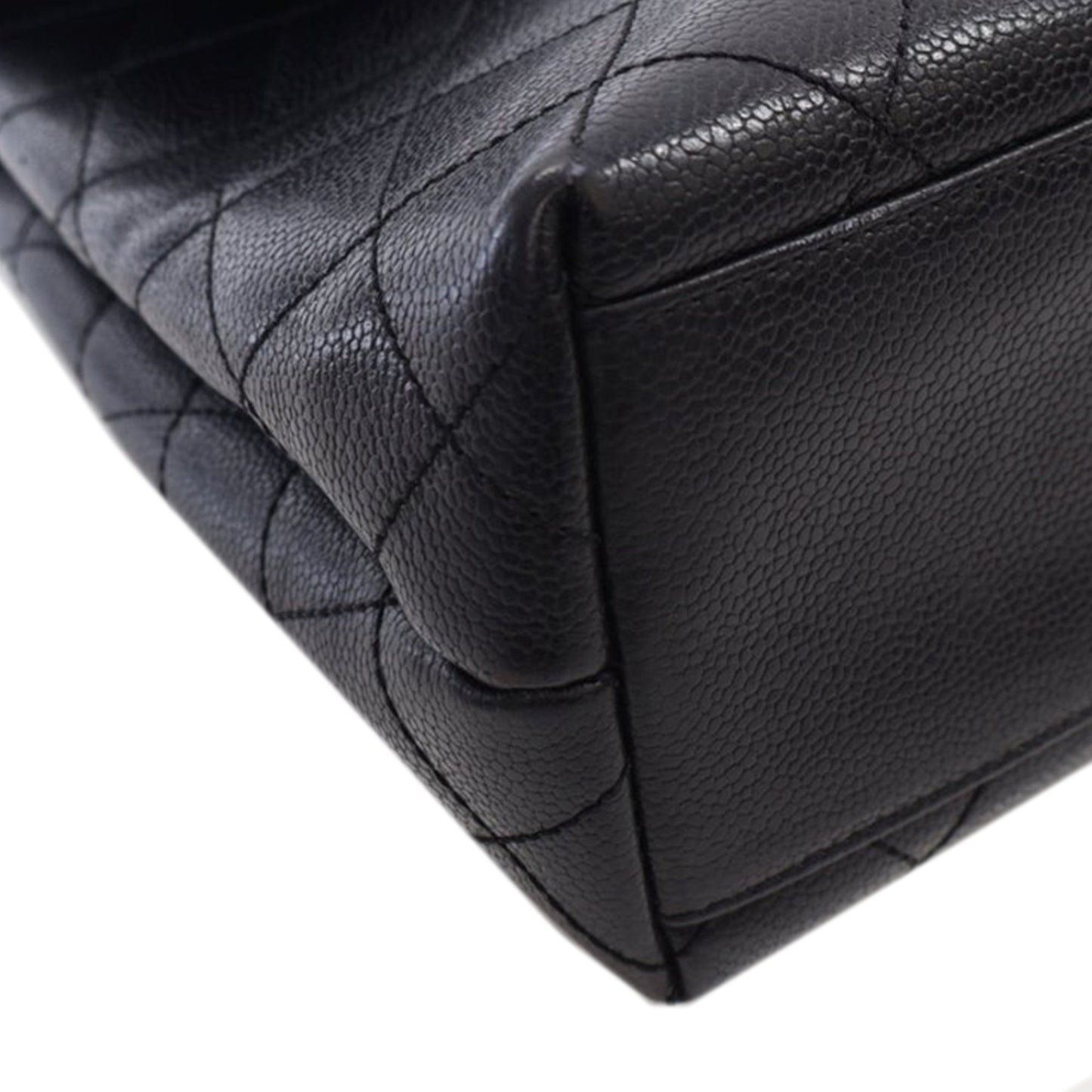 Black Chanel Caviar Kelly Top Handle Bag