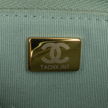 Blue Chanel Lambskin Trendy CC Wallet On Chain Crossbody Bag