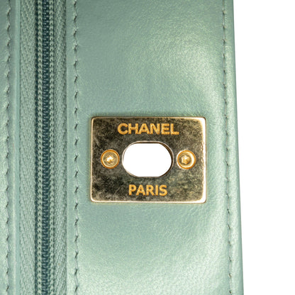 Blue Chanel Lambskin Trendy CC Wallet On Chain Crossbody Bag