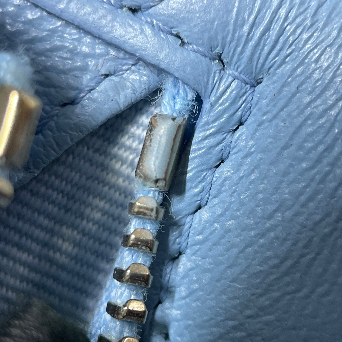 Blue Chanel Quilted Lambskin Candy Chain Wallet Crossbody Bag