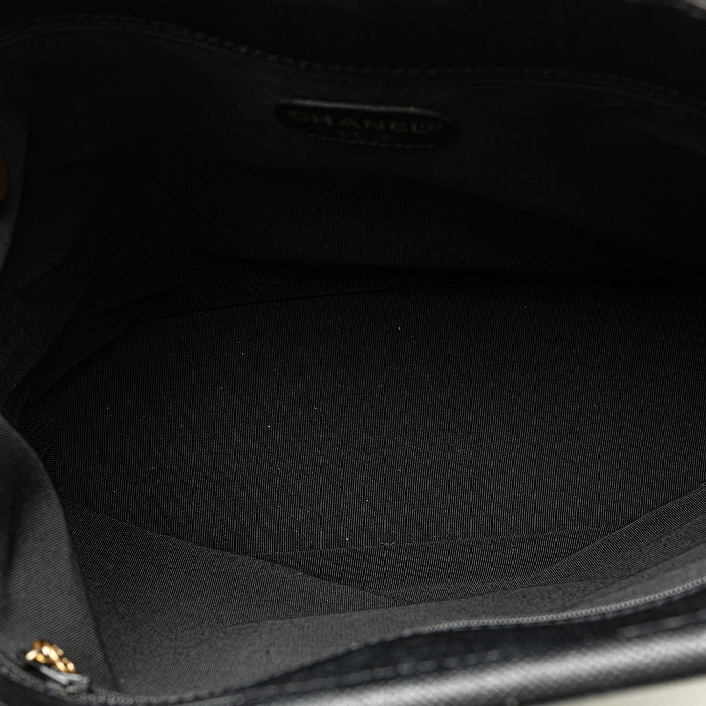 Black Chanel Caviar Tortoise Top Handle Tote