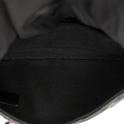 Black Chanel Nylon Graffiti Foldable Shopping Tote in Caviar Flap