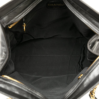 Black Chanel CC Lambskin Chain Tote