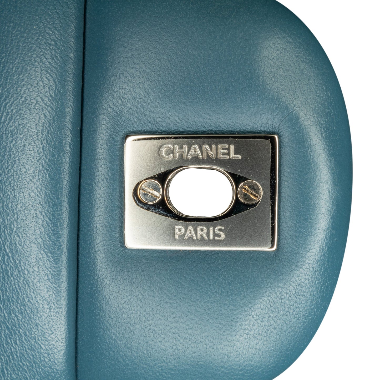 Blue Chanel Jumbo Classic Lambskin Double Flap Shoulder Bag