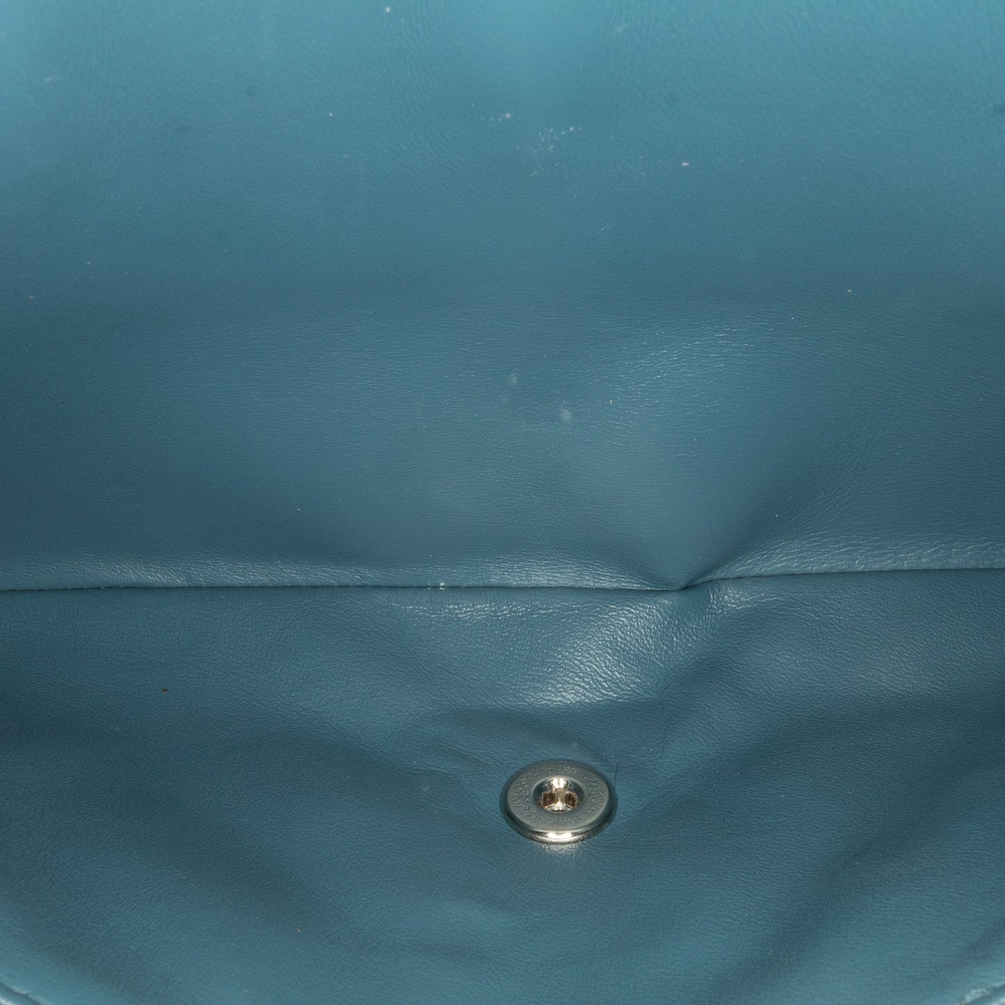 Blue Chanel Jumbo Classic Lambskin Double Flap Shoulder Bag