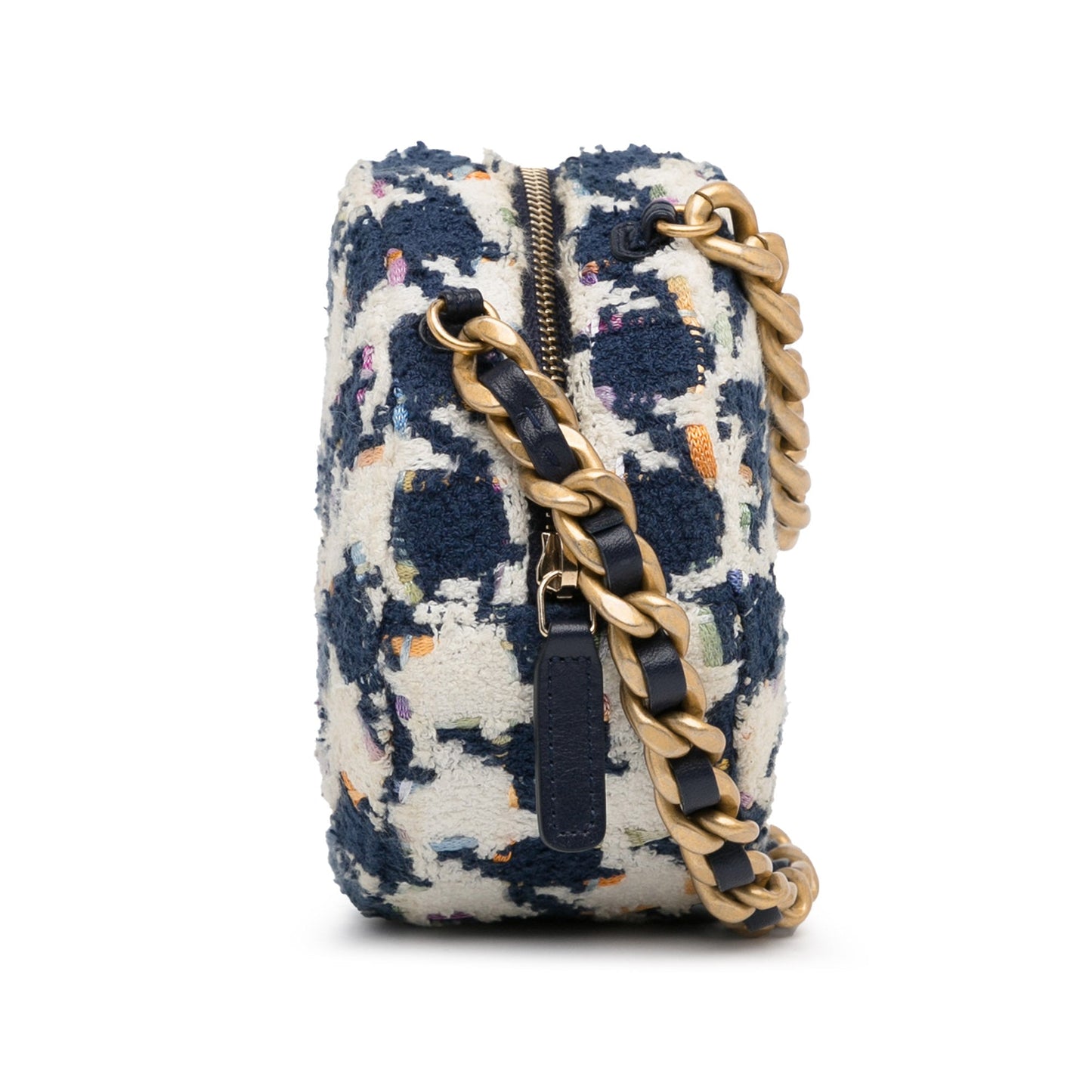 Chanel Sac Tweed 19 Round Clutch with Chain