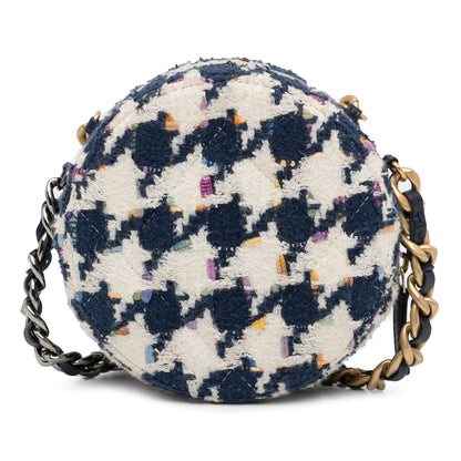 Chanel Sac Tweed 19 Round Clutch with Chain
