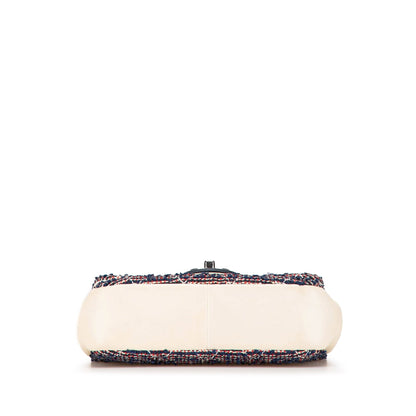 Blue Chanel Mini Rectangular Tweed Single Flap Shoulder Bag