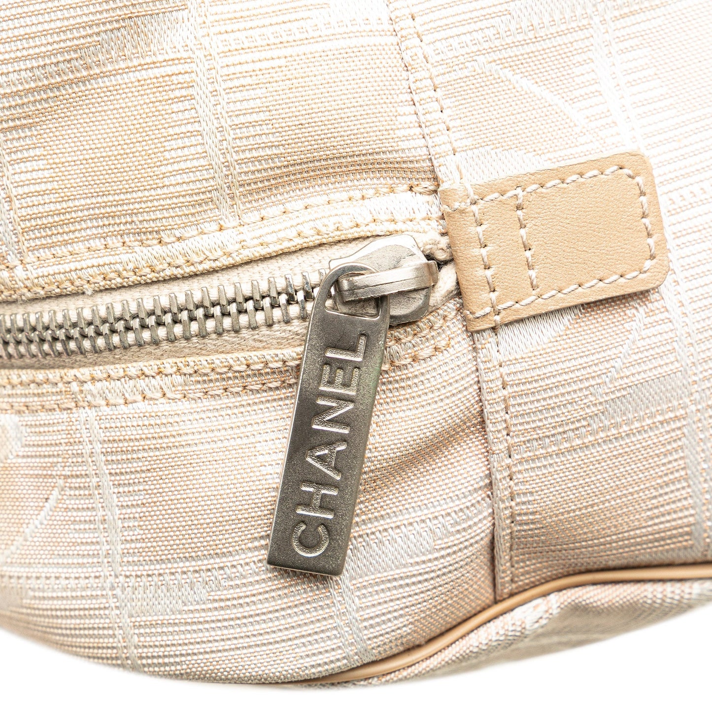 Beige Chanel New Travel Line Handbag