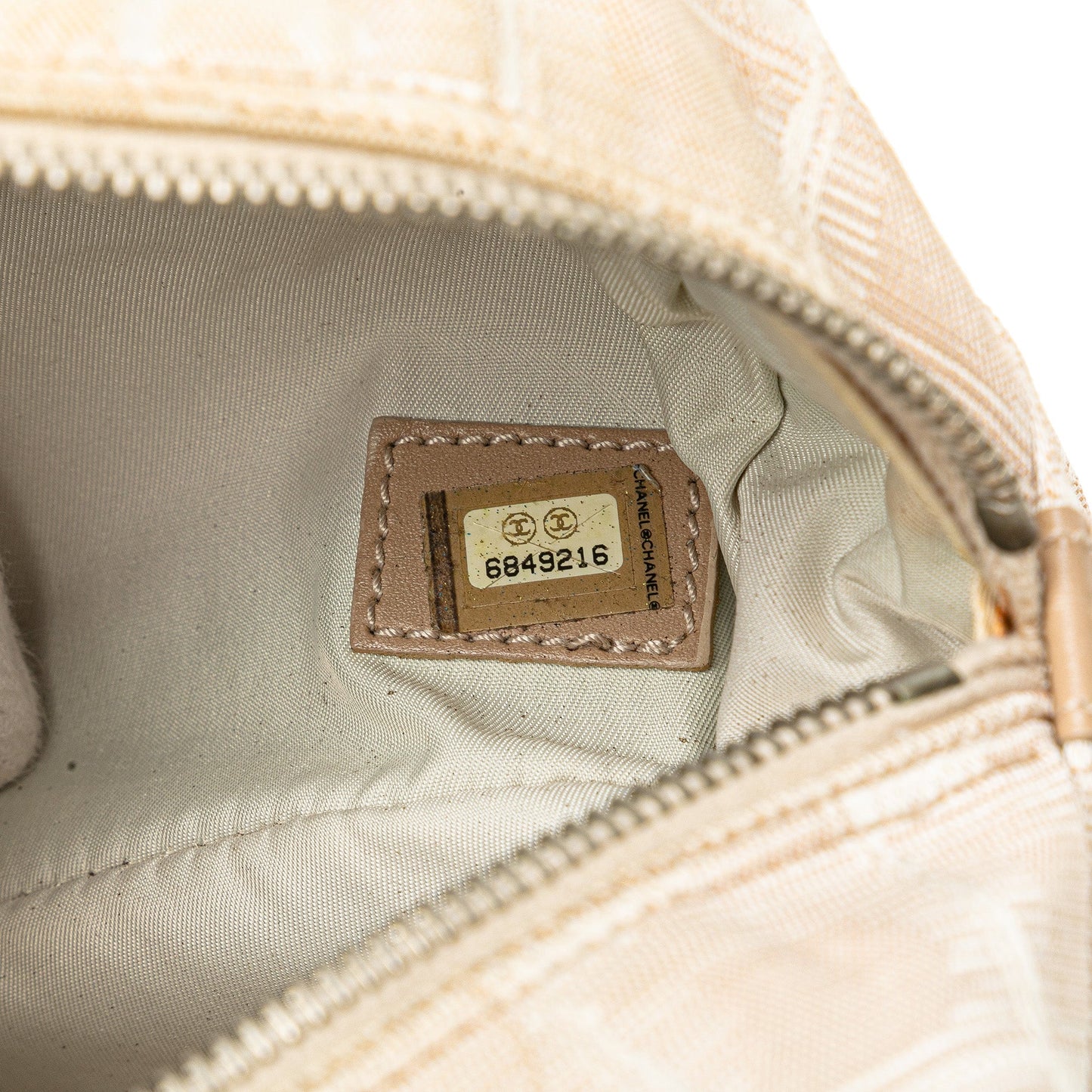 Beige Chanel New Travel Line Handbag