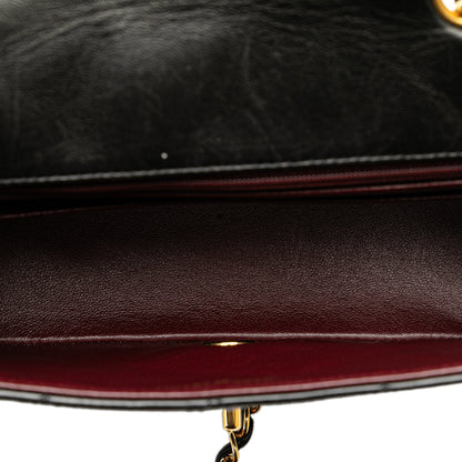Black Chanel Small Lambskin Diana Flap Crossbody Bag