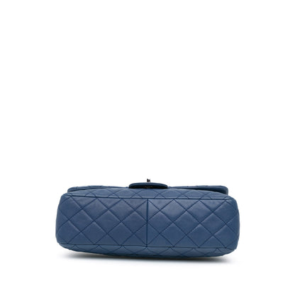 Blue Chanel Jumbo Classic Caviar Single Flap Bag