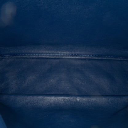 Blue Chanel Jumbo Classic Caviar Single Flap Bag