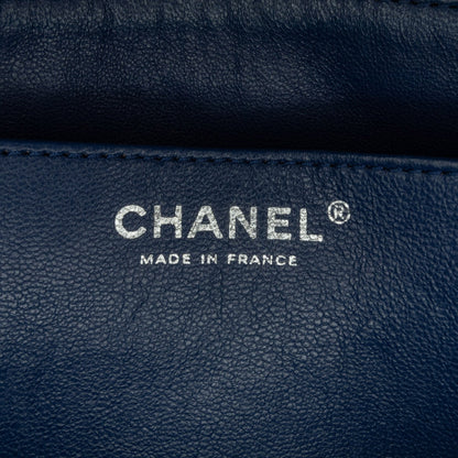 Blue Chanel Jumbo Classic Caviar Single Flap Bag