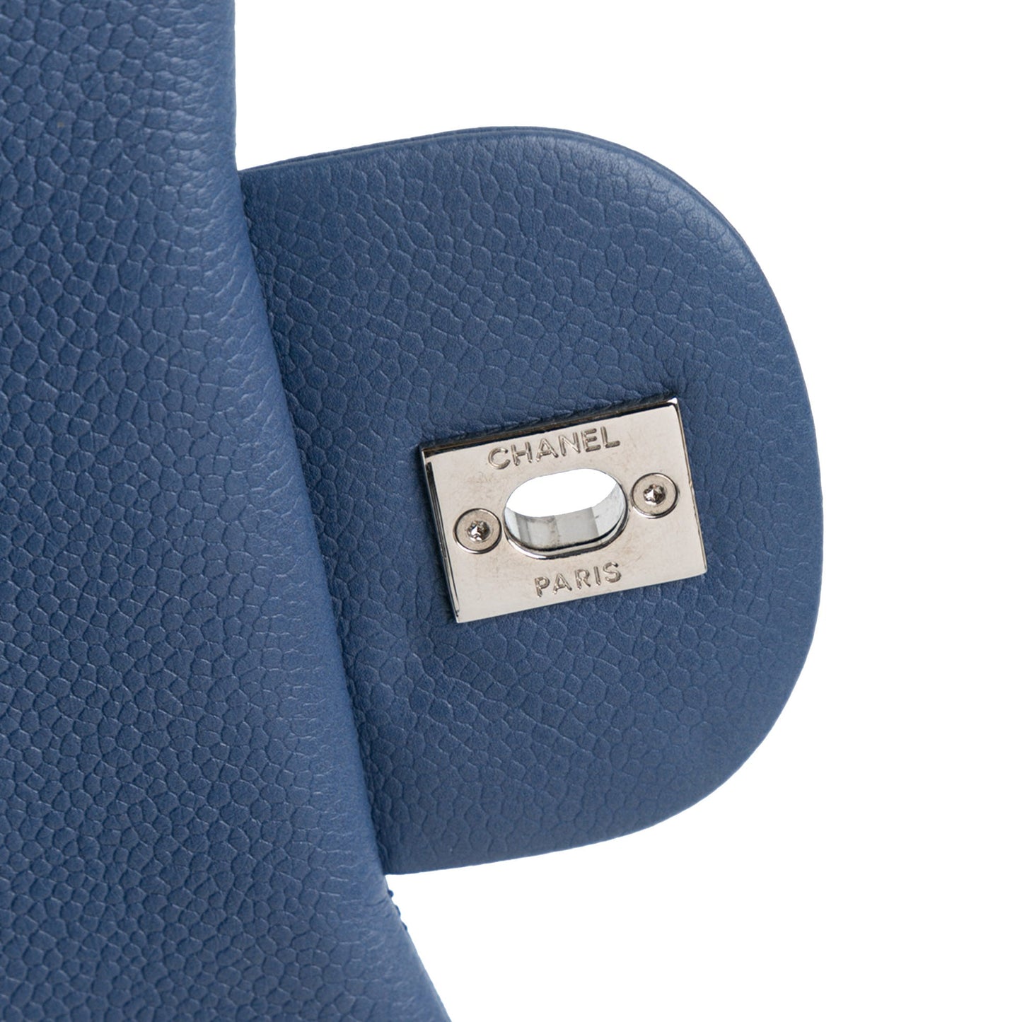 Blue Chanel Jumbo Classic Caviar Single Flap Bag
