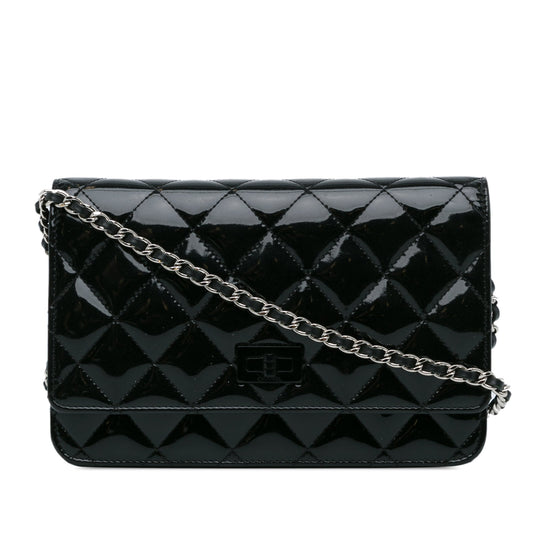 Chanel Sac Quilted Patent Reissue 2.55 Wallet on Chain